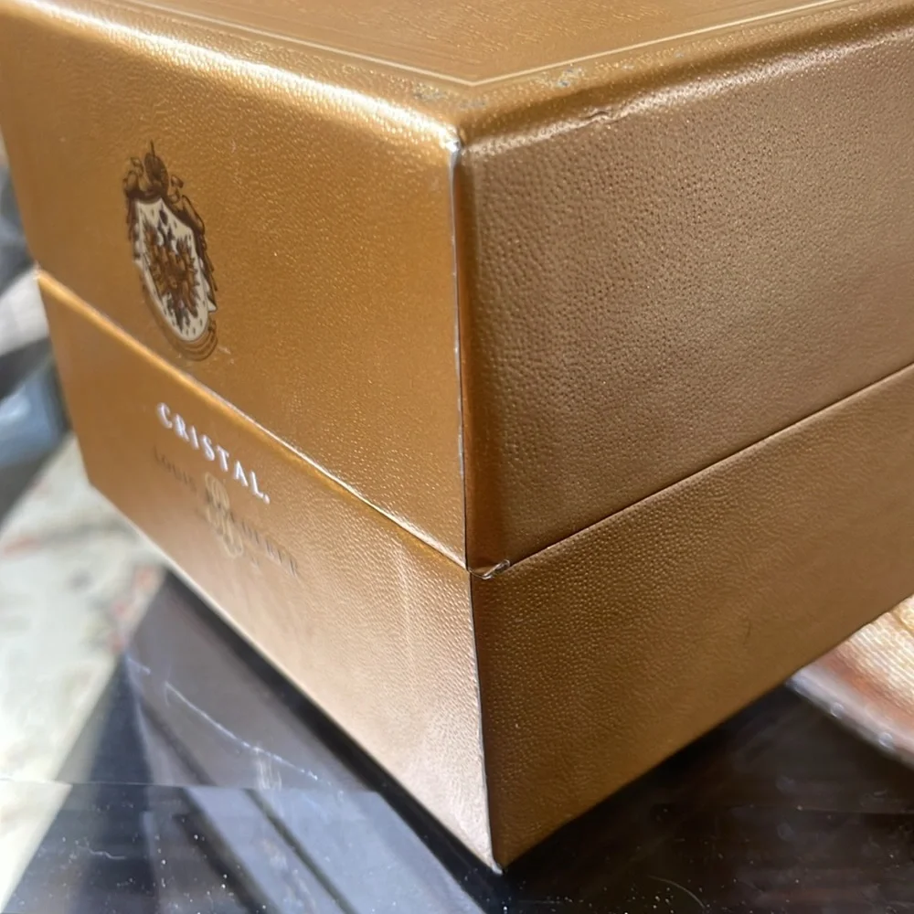 Cristal Empty Champagne Box - Gold